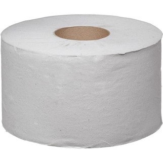 Макулатурная туалетная бумага для диспенсеров белая однослойная, ширина рулона по запросу, длина намотки  по запросу