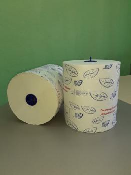 Бумажные полотенца рулонные для диспенсеров системы H1 двухслойные 150 м (с пластиковой направляющей по запросу)